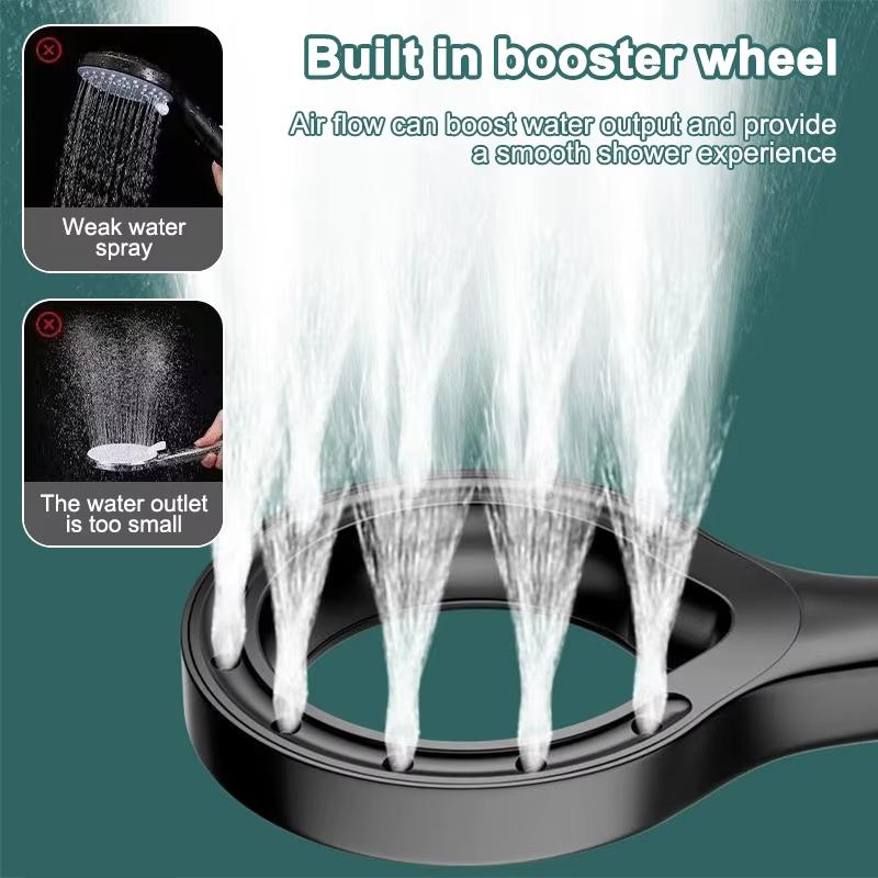 Adaptable ABS Plastic Faucet Exclusive Aesthetic Chrome Bathroom Shower Head Accessory