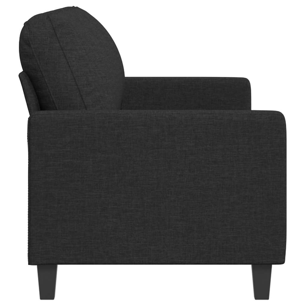 Vidaxl Sofa 3-Osobowa, Czarna, 180 Cm, Tapicerowana Tkaniną