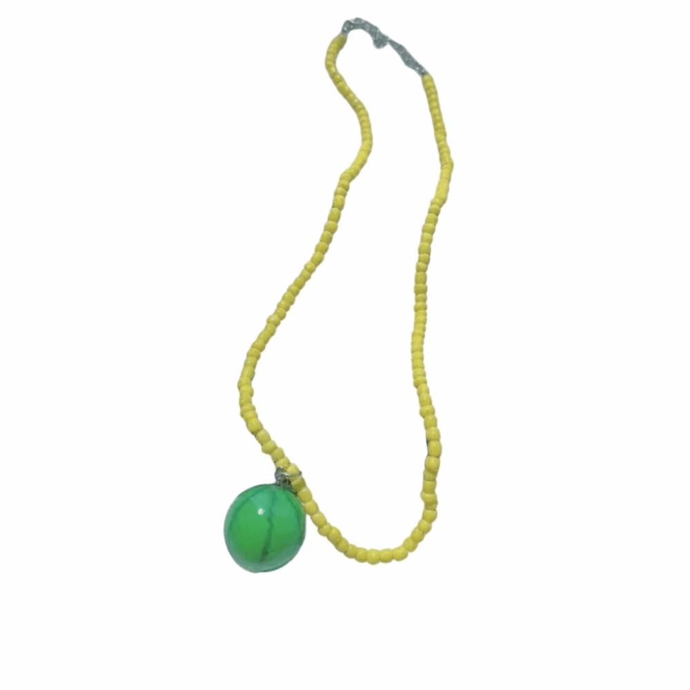 Lemon Dopamine Bead Necklace Dopamine Colored Y2K Clavicle Chain Fresh Fruit Necklace Women Style C