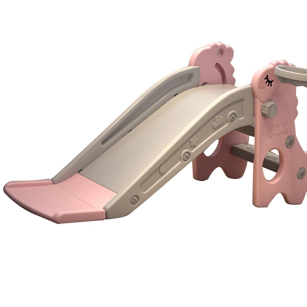 Indoor Toddler Slide with Basket Stable Foldable Multifunction Indoor Kids Slide Playground With Small Basketball for Home