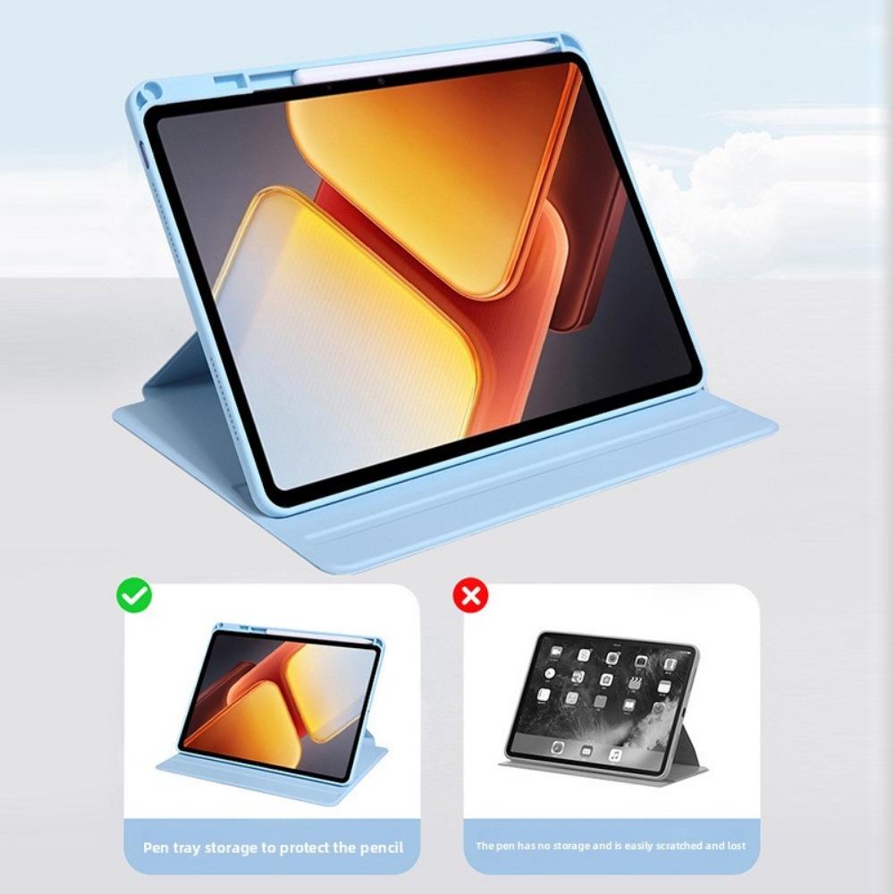 For ViVoPad SE Case Rotating 360 Leather Stand Cover for Pad5Pro Air Acrylic Book Style 12.13 Inch