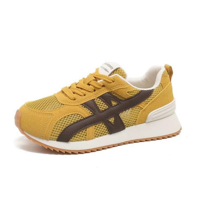 College style mesh breathable sneakers summer rubber sole fashion running shoes student leisure