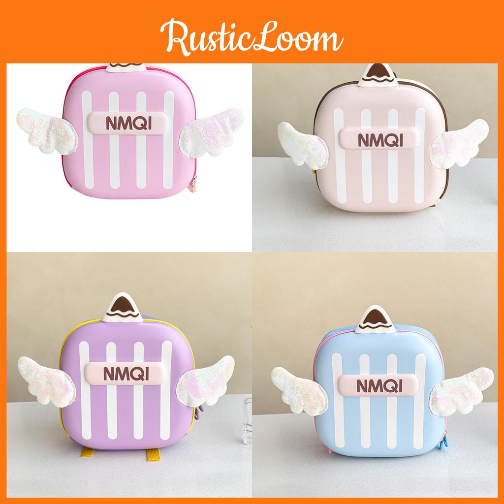 With Backpack Wing Angel Print Eva Eggshell Backpack For School And Travel