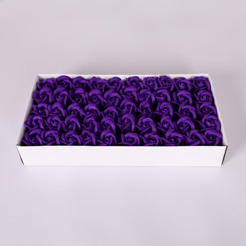 50Pcs/Box Soap Roses Romantic Wedding Valentine'S Day Diy Gift Home Decoration Party Flower Decor Supplies