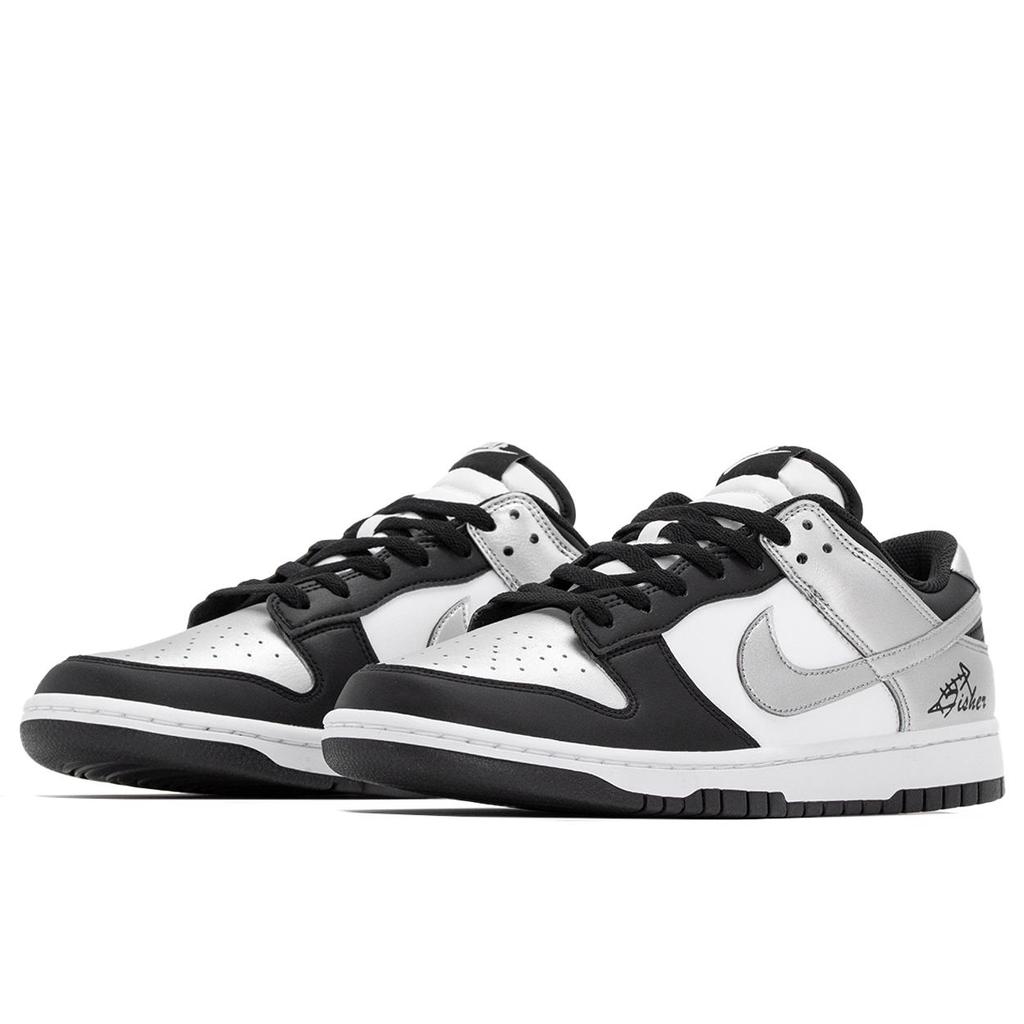Nike Dunk Fisher Silver Wing Herringbone Abrasion Resistant Abrasion Resistant Low top Skateboard Shoes Men's HF5441-100(TeamA-)