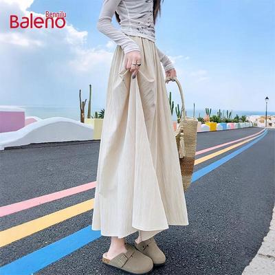 Baleno Women's Summer High-Waist A-Line Maxi Skirt