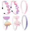 Ensemble d'Accessoires pour Cheveux en Tissu Scintillant Mignon Dessin Animé Amour pour Enfants