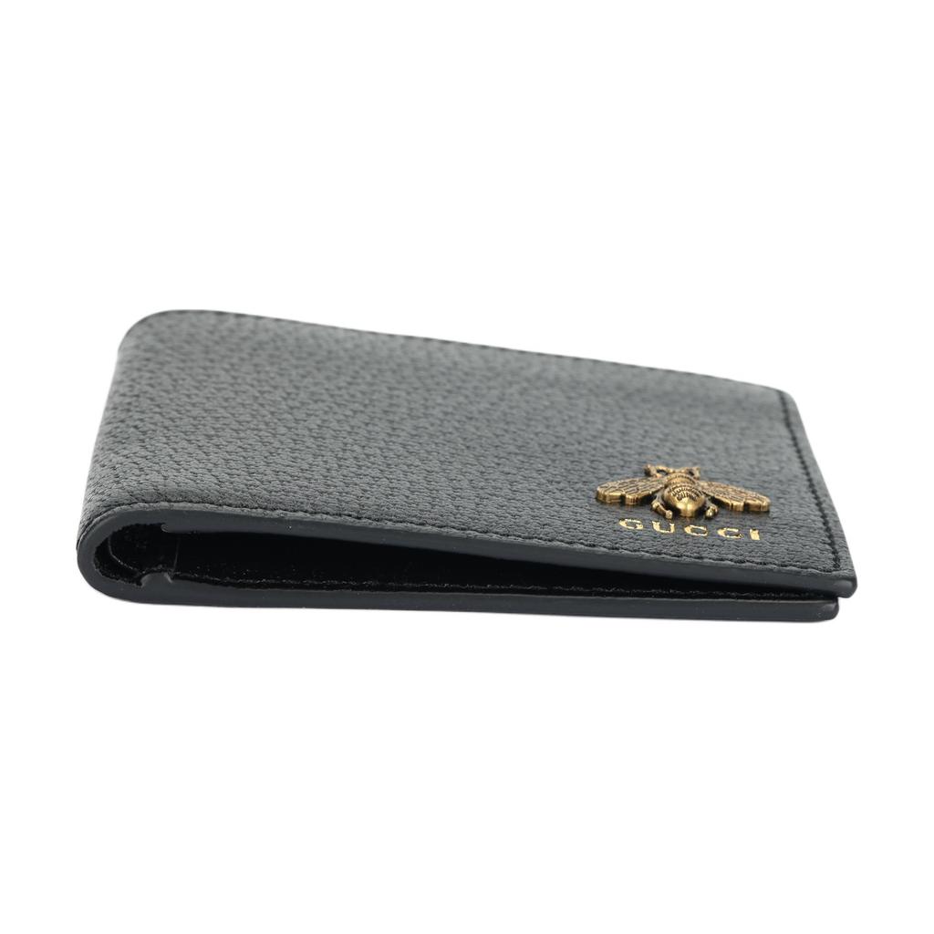 GUCCI Animalier Leather Purse Men's Black (Unisex) Wallets 523664 DJ20T 1000