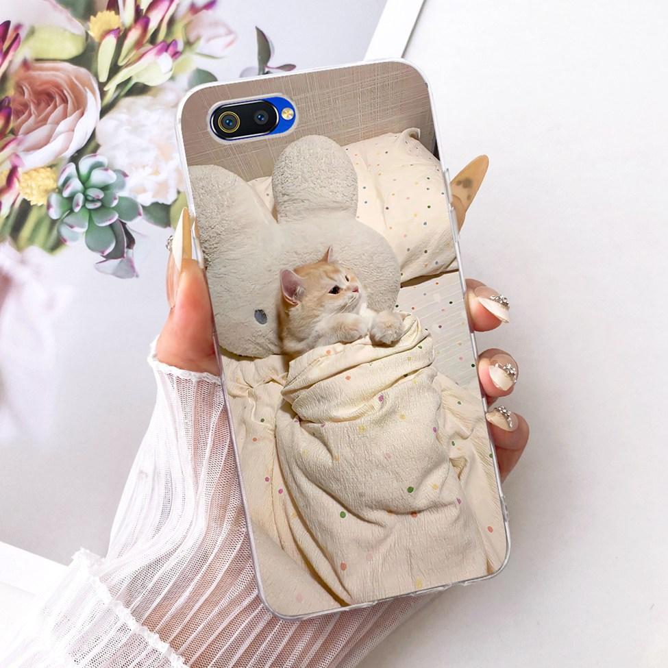 Transparent For Realme C2 Case Cover Cute Fashion Butterfly Funny Painted Casing For Realme RMX1941 RMX1945 RMX1943
