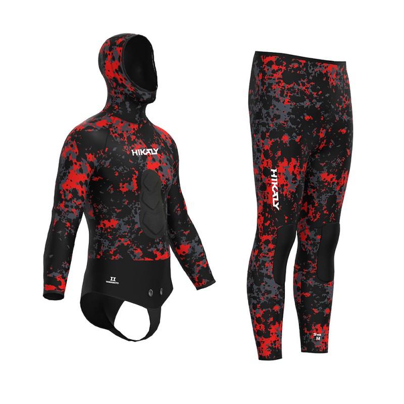 Mens 5mm Neoprene Semi-Dry Wetsuit Spearfishing Diving Camo Full Body Suit