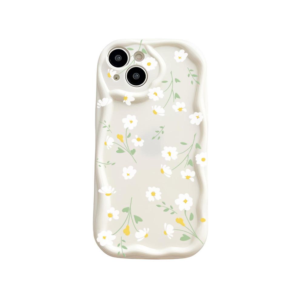 North American Station Ins Wind Fresh Little White Flower Mobile Phone Case iPhone12pm Simple Women's Soft Silicone Apple 16pro