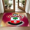Southampton Football Design Crystal Velvet Rug Soft Decorative Mat for Bedroom Entrance