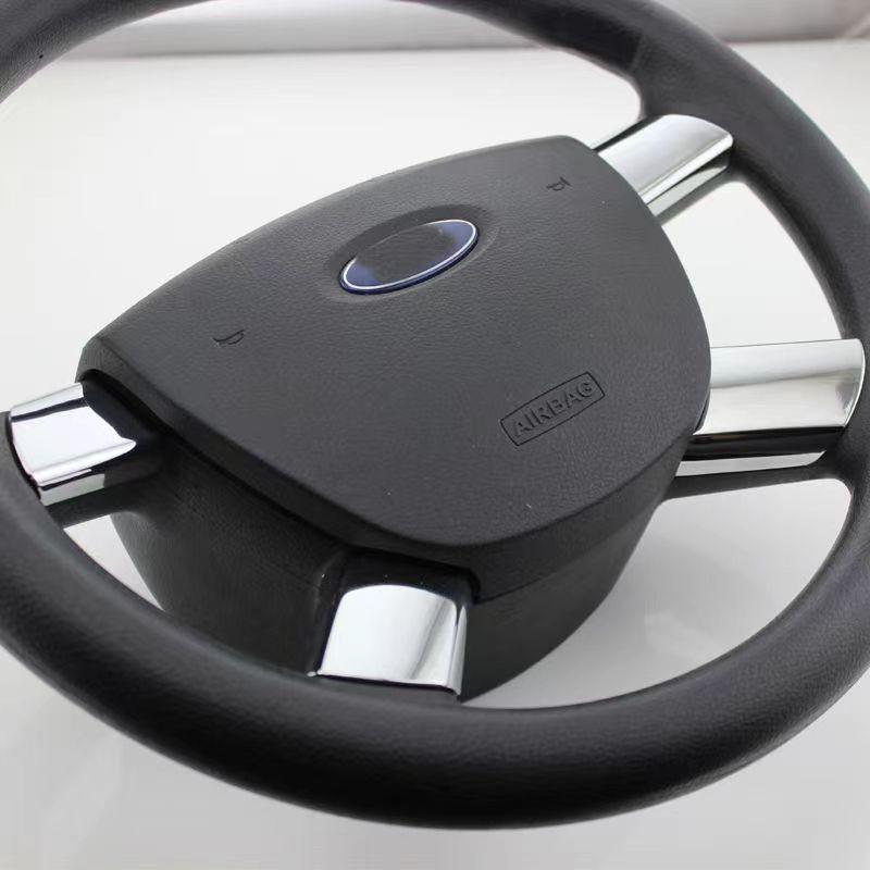 Stainless Steel & ABS Decorative Decals for 2005-2014 Ford Focus Steering Wheel Trim