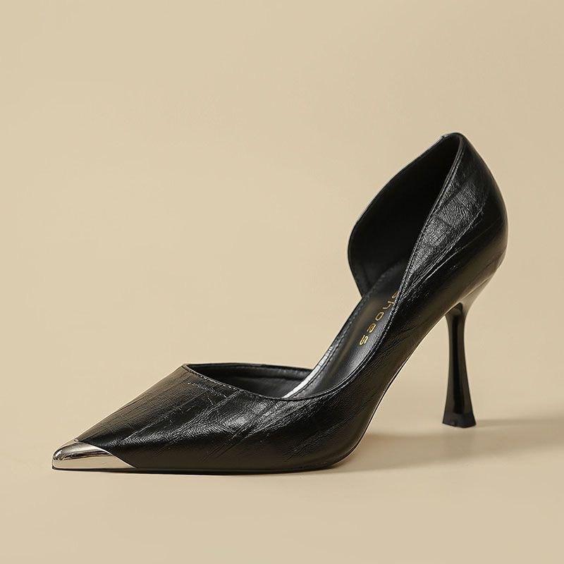 Temperament Commuting Thin Heels Super High Heels Shu Chinese Style Pointed Single Shoes Light Mouth Shoes