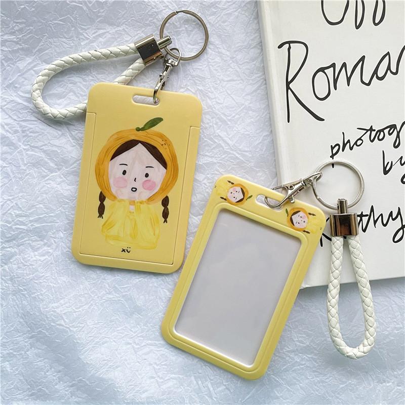 Waterproof Cartoon Plastic Card Cover Women's Kids Bus Credit ID Name Business Working Bank Card Badge Holder Protective Cover