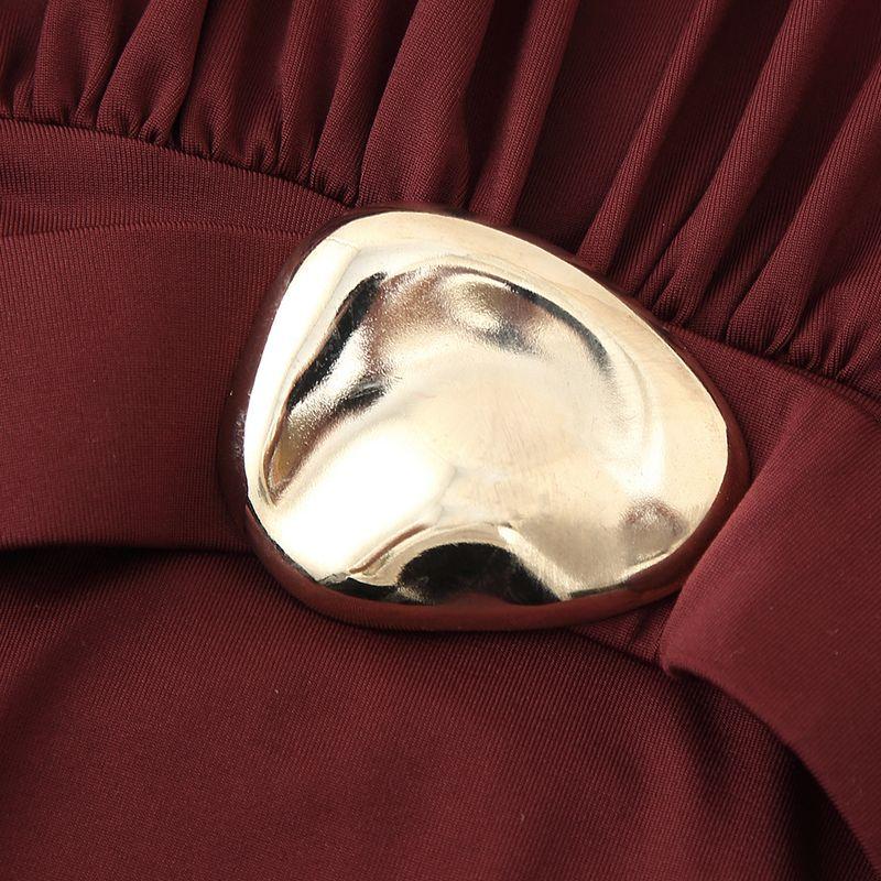 Kaslead New Arrival Women's Clothing Fashion Style Fashion Minimalist Inlaid Belt Dress 1026160605