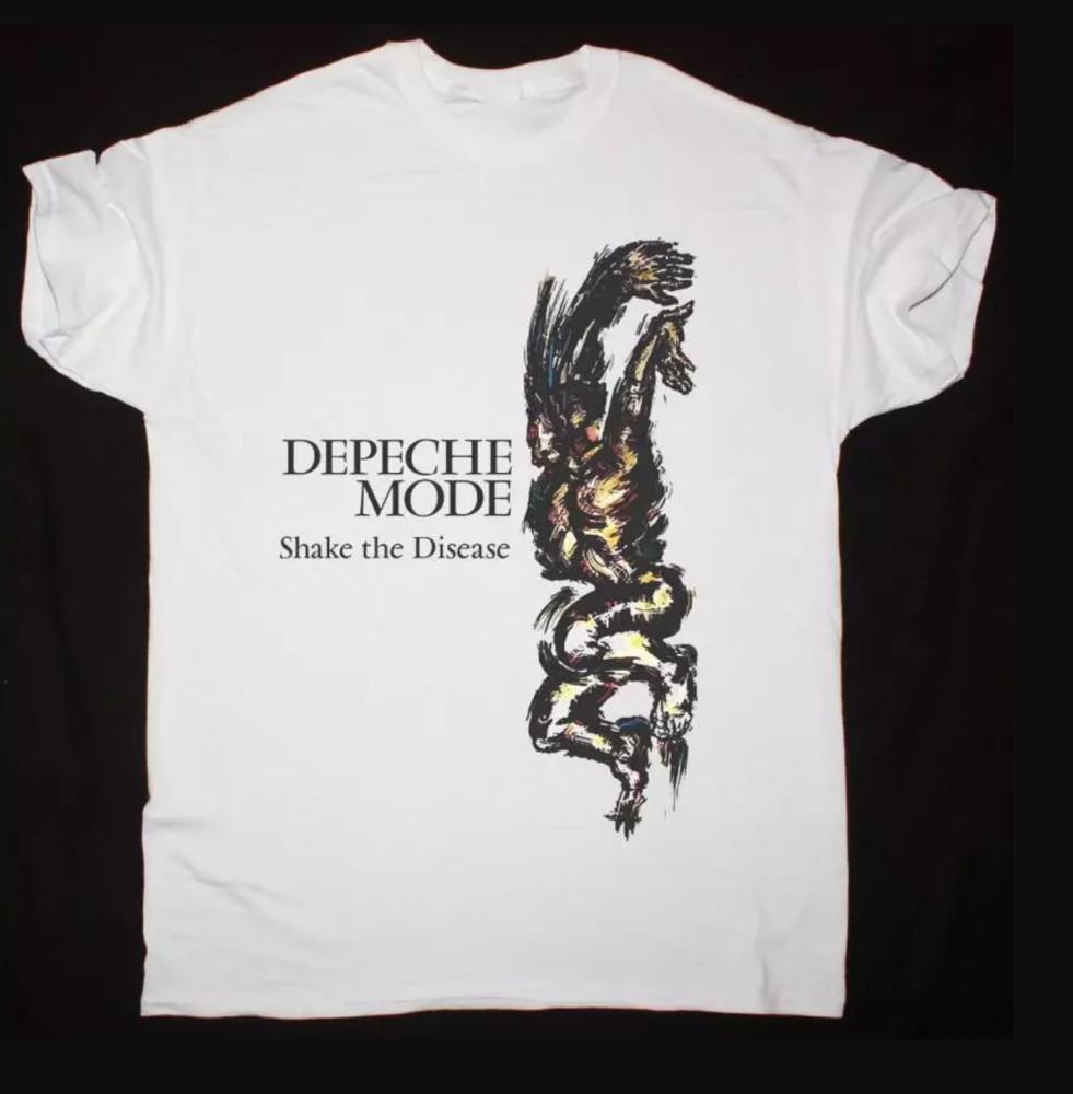 DEPECHE MODE SHAKE THE DISEASE T-Shirt Short Sleeve White Cotton S to 2345Xl Unisex T-Shirt M