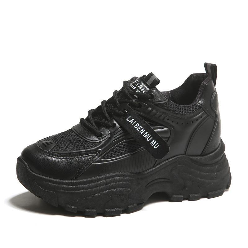 Thick-soled heightening dad shoes New ins thick-soled casual sports shoes in spring and autumn 35