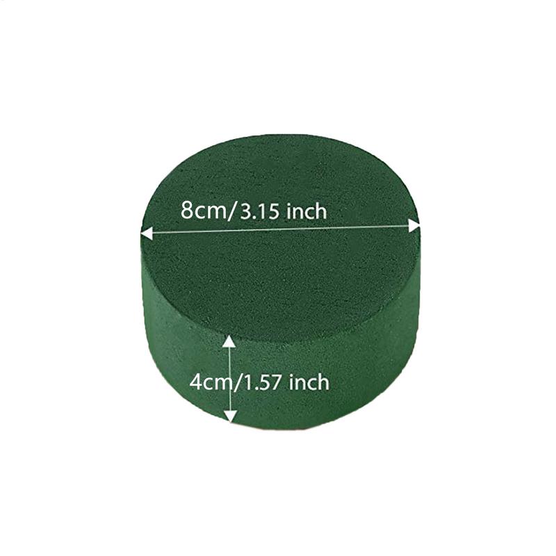 6pcs DIY Round Floral Foam Bricks Flowers Mud Green Florist Styrofoam Blocks Wedding Birthday Flower Arrangement Materials