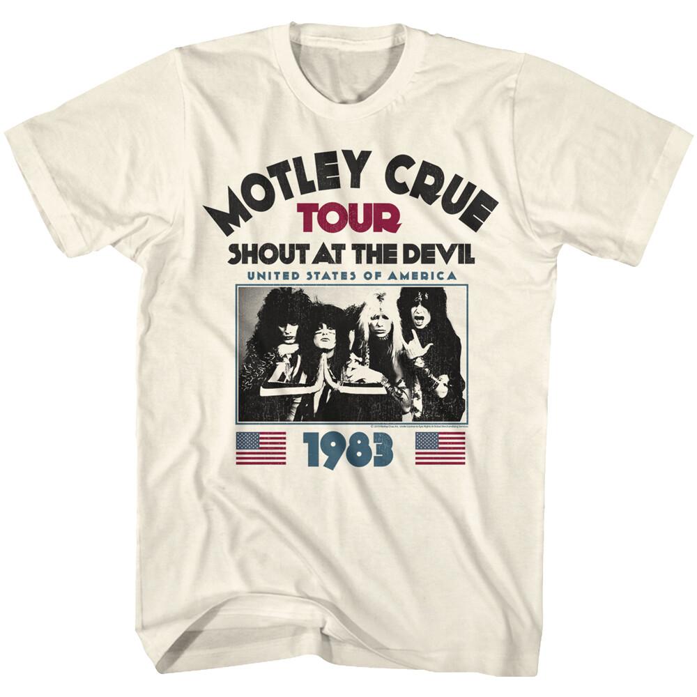Motley Crue Shout At The Devil USA Tour 1983 Men T Shirt Metal Music Merch XXXL
