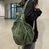 2025 Durable Canvas Solid Color Backpack for Female College Students - Korean and Japanese Style Travel Schoolbag