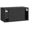 Wall Mounted TV Cabinet 59.5 X 31 X 30 Cm Black