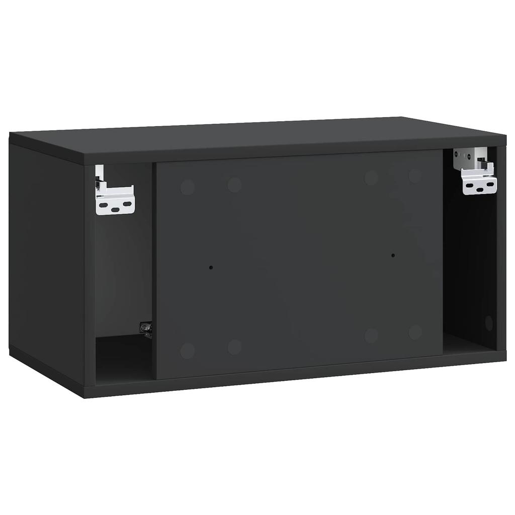 Wall Mounted TV Cabinet 59.5 X 31 X 30 Cm Black
