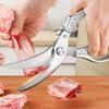1 Large Strong Spring Kitchen Scissors, Sharp Stainless Steel Scissors, Barbecue Scissors, Chicken Bone Scissors, Steak Scissors.