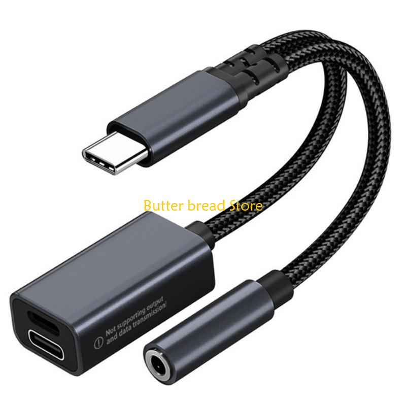 W89C Hand USBC To 3.5mm Music Charging Cable Convenient & Practical Power Cable