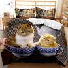 3D Print Red Blue Black Shark Whale Duvet Cover with Pillow Cover High Quality Soft Comforter Cover Bedding 100% Bamboo Fiber