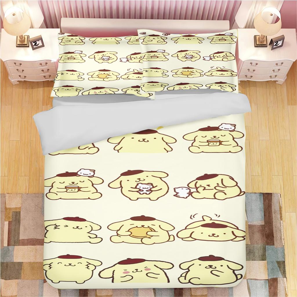 Comforter Pompompurin Dog Children Cartoon Duvet Animation Printed Comforter Polyester Bedding Twin Size Gift