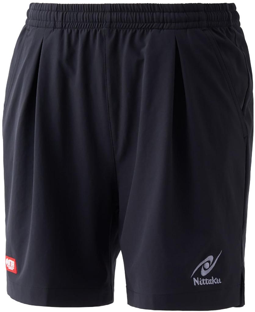 Nittaku Table Tennis Game Semoria Stretch JTTA Size NW2525 Shorts, Shorts, Unisex, Sweat-wicking, Quick-drying, Stretch, Dry, Approved, Black, L,