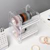2 Pack Washi Tape Dispenser Cutter Transparent Acrylic Visible Roll Tape Holder Storage Desktop Office Tape Dispensers