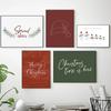 Modern Minimalist Christmas Theme Art Posters Snowman Prints Canvas Printing Wall Art Picture for Living Room Home Decoration