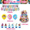32pcs Alice In Wonderland Party Decorations Includes Cake Topper, Balloon Banner