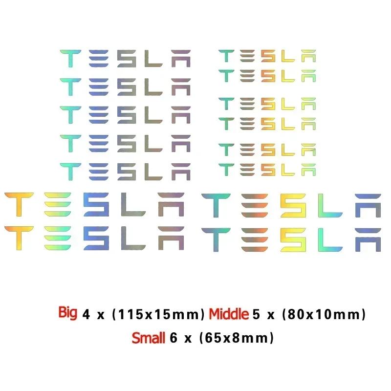 

15pcs/27pcs Car Brake Caliper Sticker for Tesla Model 3 X Model S Y Roadster P75D P85D P90D P100D Auto Handle Side Emblem