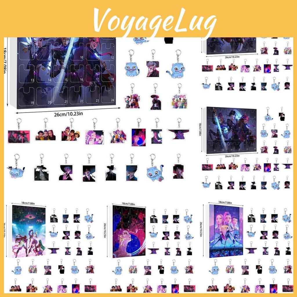 Demon Kpop Hunters Acrylic Advent Calendar Set Keychains Surprise Gift Kids