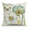 Art Floral Cotton and Linen Pillow Case Car Pillow Sofa Cushion