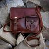 Leather Satchel Tablet Bag, Gift for Him Her, Leather Shoulder Bag , Briefcase Messenger Bag, Handmade Computer Bag, Tablet Bag for Him