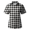 Women's Casual Short Sleeve Button Down Shirt, Loose Fit Relaxed Blouse for Everyday Wear