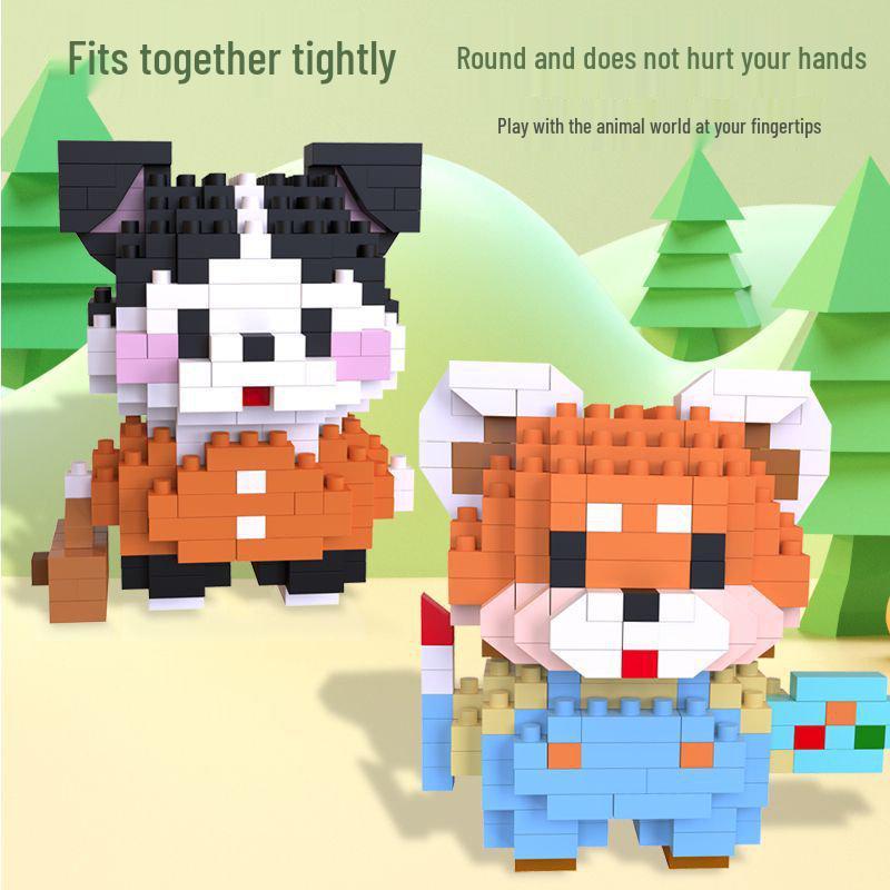 Educational Lego-Compatible Animal Figurine Building Toy for Kids
