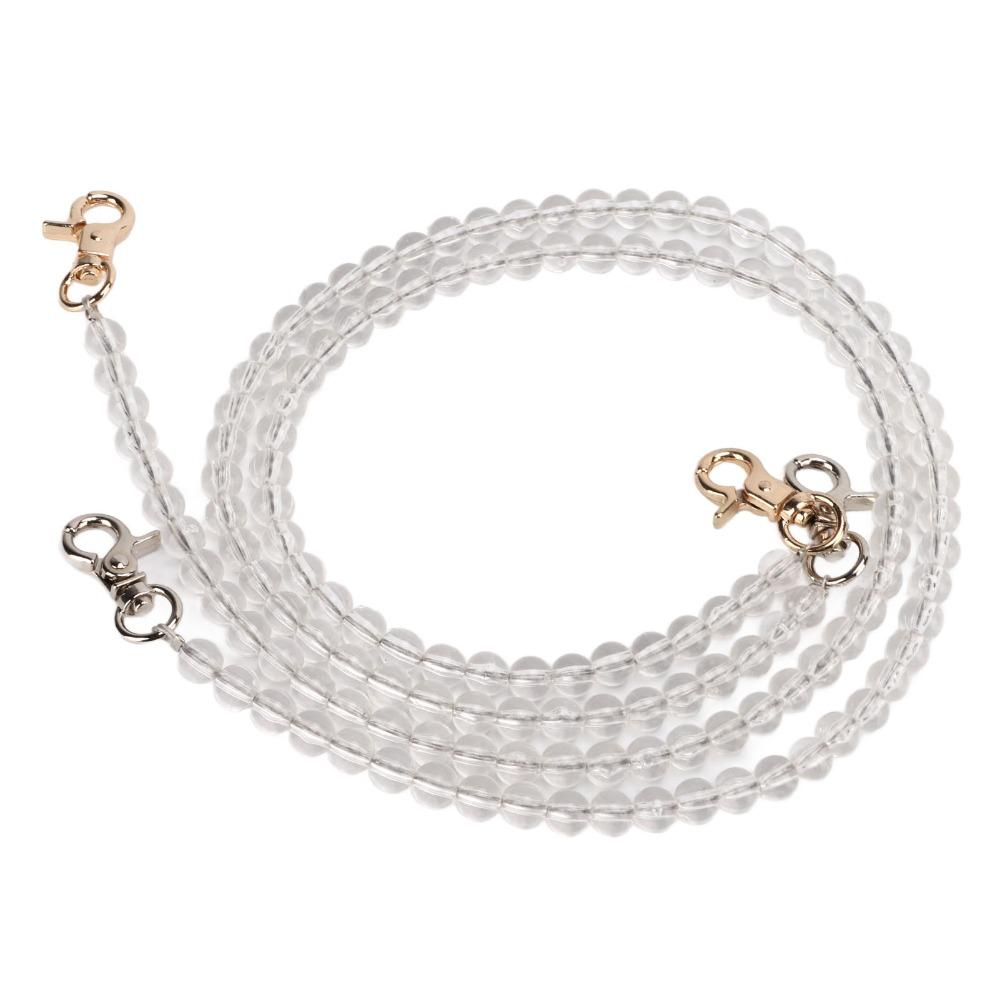 2pcs Transparent Bag Chain Acrylic Beads Purse Chain Bead Assortments Purse Strap  Crossbody Use