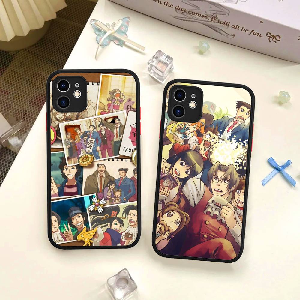 Classic Game Ace Attorney Phone Case For IPhone 16e 16 15 14 13 12 11 Pro Max X XS Max Plus Matte Clear