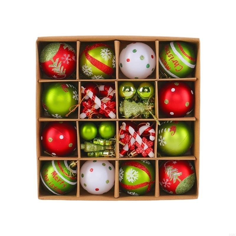 42PCS Shatterproof Christmas Ornaments Ball Set, 2.36 Inch Glittering Plastic Holiday Decorations with Hooks, Bright Colors Many