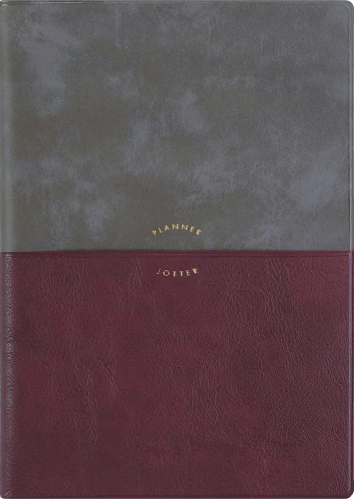 Еженедельник Commune Matca, Январь, 2026, Старт, B6, Блок, Unison, Серый/Бордовый, DR-WK-706