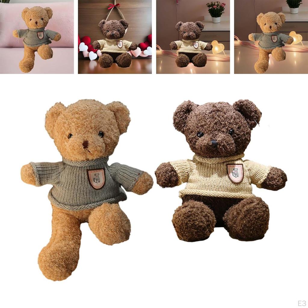Bear Stuffed Animal Plush, Accompany Sleep Toy, 30cm Bedroom Decoration Gifts for Kids, Children,