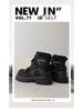 Niche Autumn Velcro Martin High-Top Unisex Motorcycle Boots with Height Increase