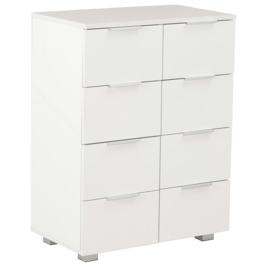 Sideboard High Gloss White 60 x 35 x 80 cm Engineered Wood