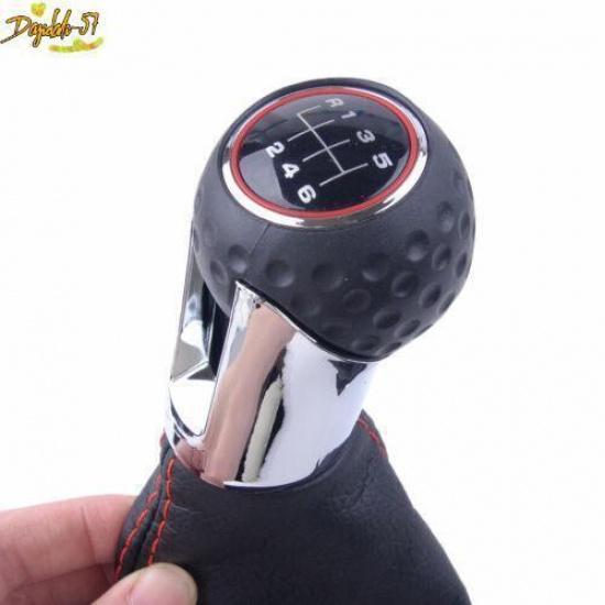 6 Speed Gear Stick Shift Knob With Boot Cover Fits For VW Golf MK7 GTI 2013-2018
