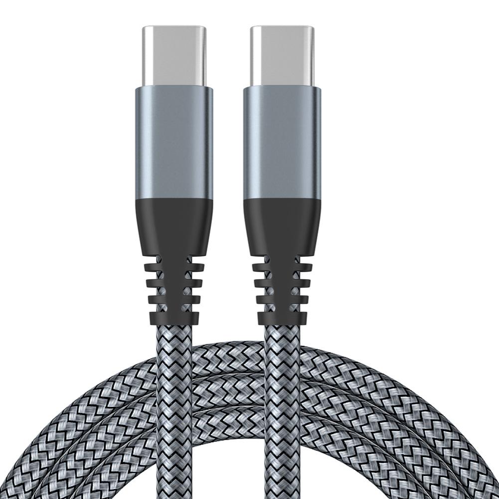 Factory  Black Nylon Braid Pd 60w Phone Fast Charger 3m Usb Type C To Type C Charging  Data Cable for Iphone15 16 Plus